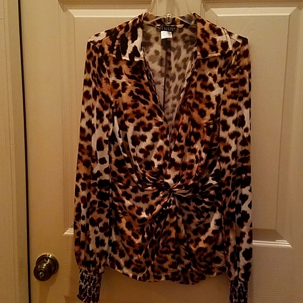 NWOT Leopard Print Blouse